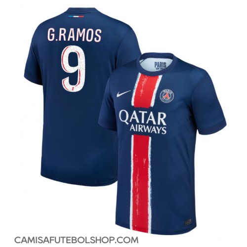 Camisa de time de futebol Paris Saint-Germain Goncalo Ramos #9 Replicas 1º Equipamento 2024-25 Manga Curta